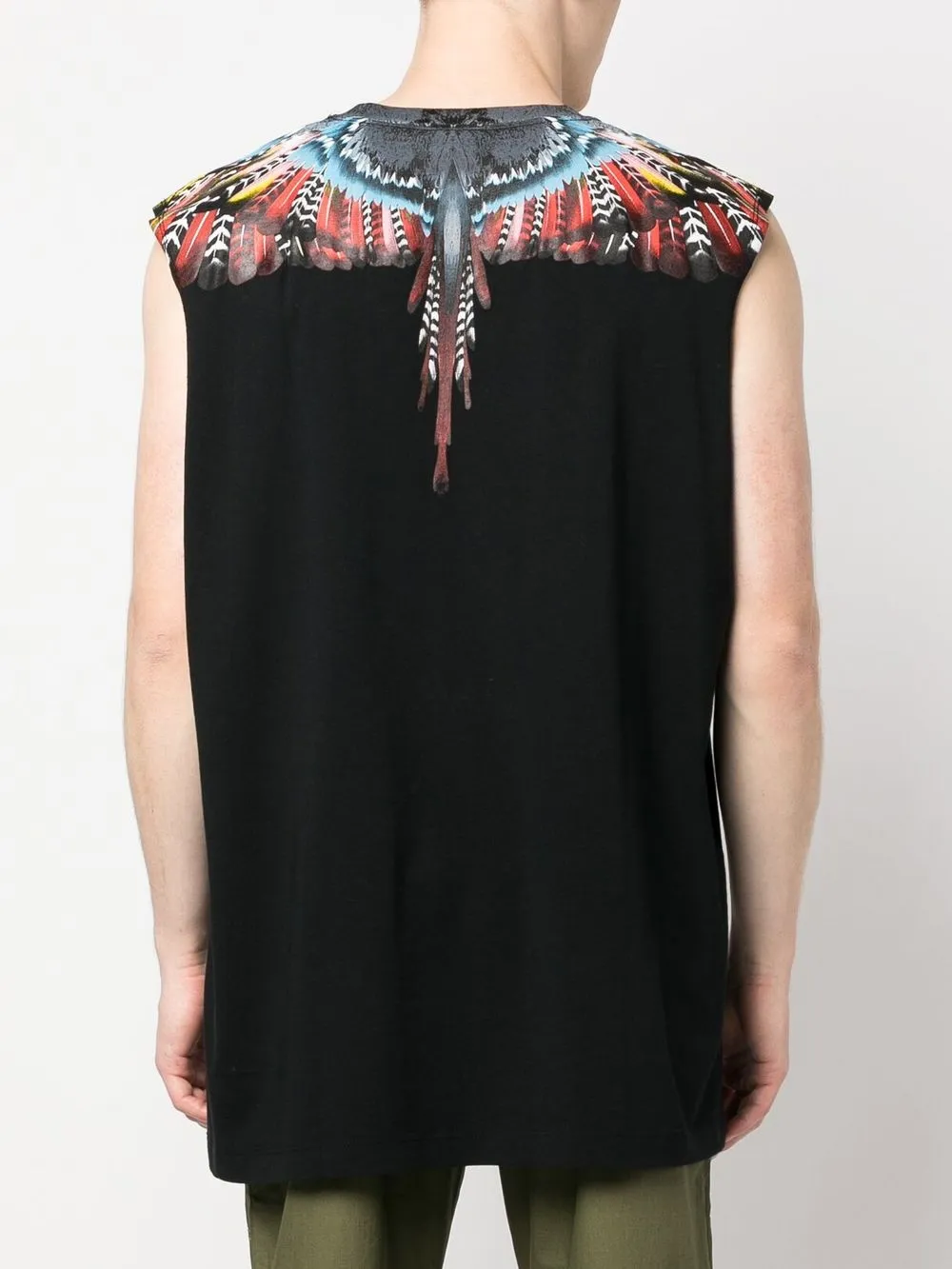Marcelo Burlon County Of Milan Grizzly Wings Sleeveless T-shirt In Black
