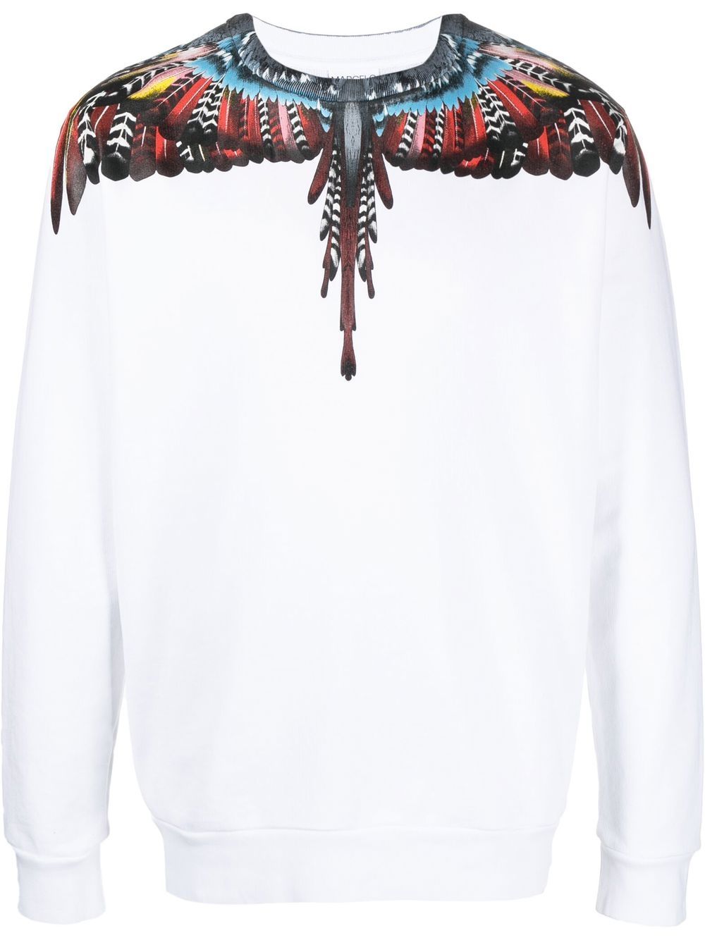 Shop Marcelo Burlon County Of Milan Grizzly Wings Organic Cotton Sweatshirt In White