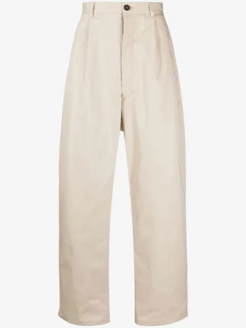 COUNTY OF MILAN logo-embroidery tailored trousers