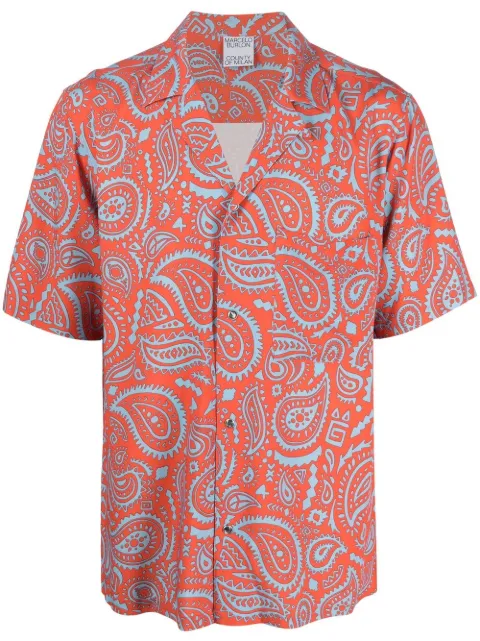 Marcelo Burlon County of Milan camisa con estampado de cachemira 