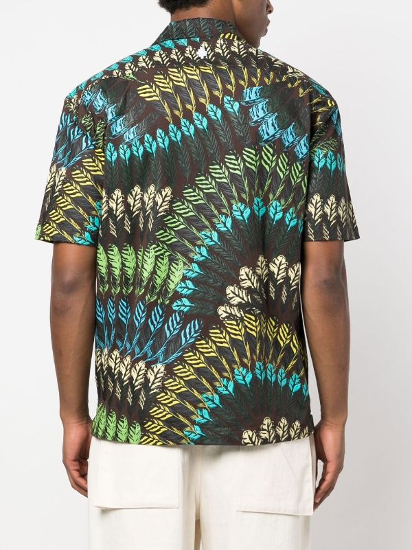 Marcelo Burlon County Of Milan AOP Feather short-sleeve Shirt