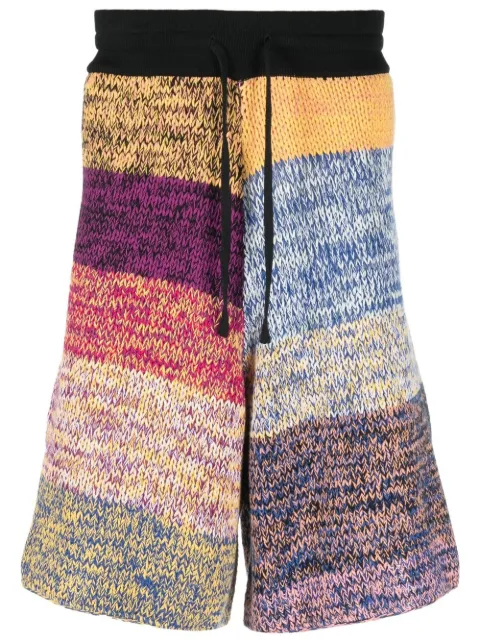 Marcelo Burlon County of Milan bermudas tejidas con rayas multicolor