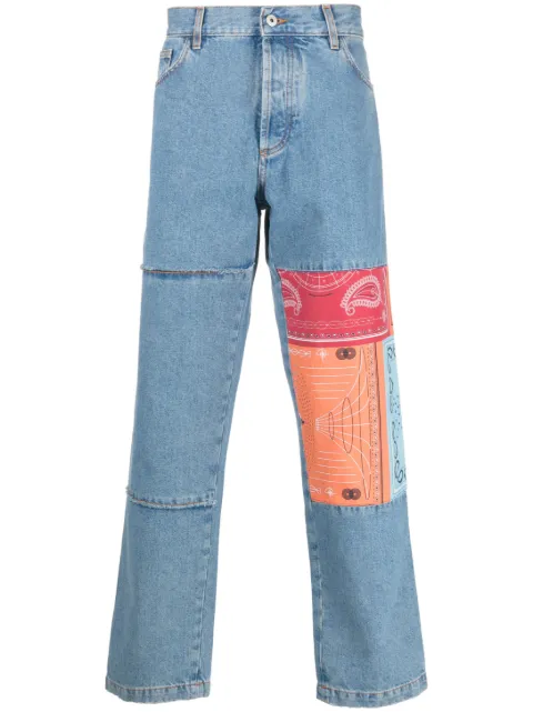 Marcelo Burlon County of Milan jeans rectos con detalle patchwork