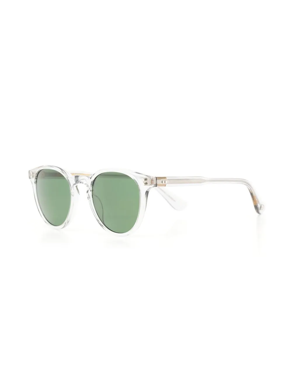 Garrett Leight Clement zonnebril met rond montuur - Beige