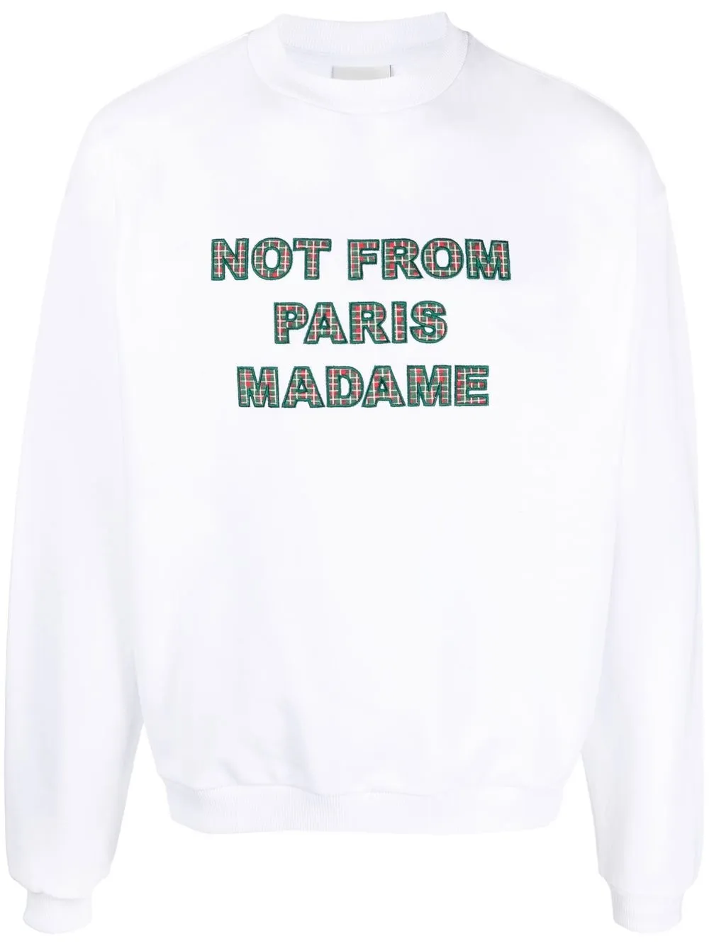 DRÔLE DE MONSIEUR SLOGAN-PRINT COTTON SWEATSHIRT