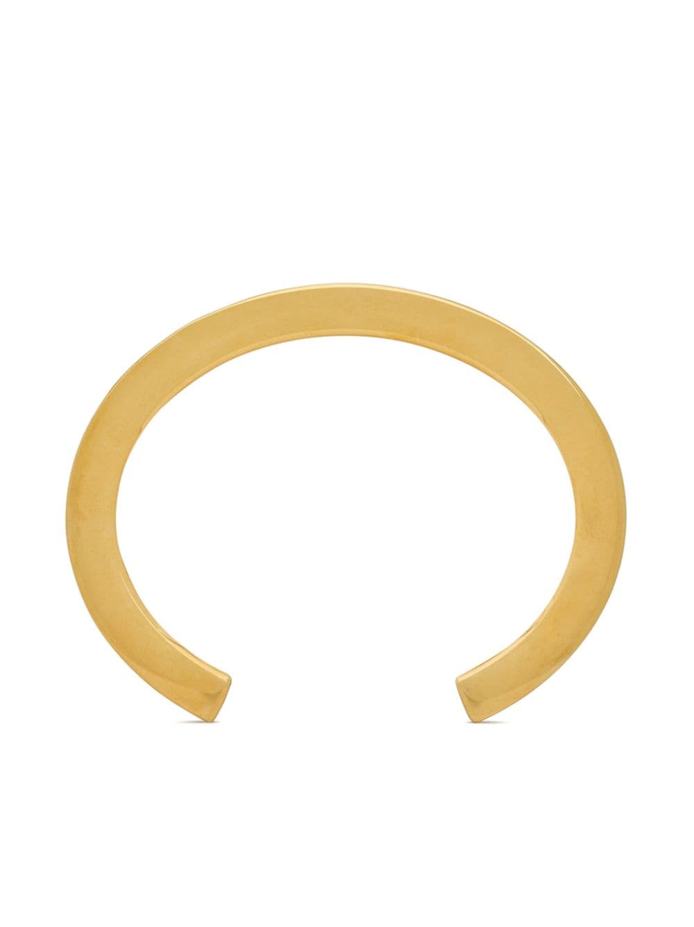 Shop Saint Laurent Open-cuff Design Polished-finish Bracelet In Gold