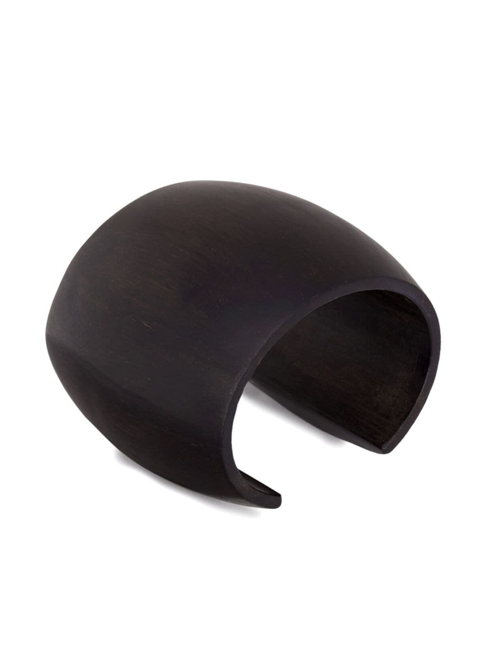 Shop Saint Laurent Cylindrical-design Open-cuff Bracelet In Black