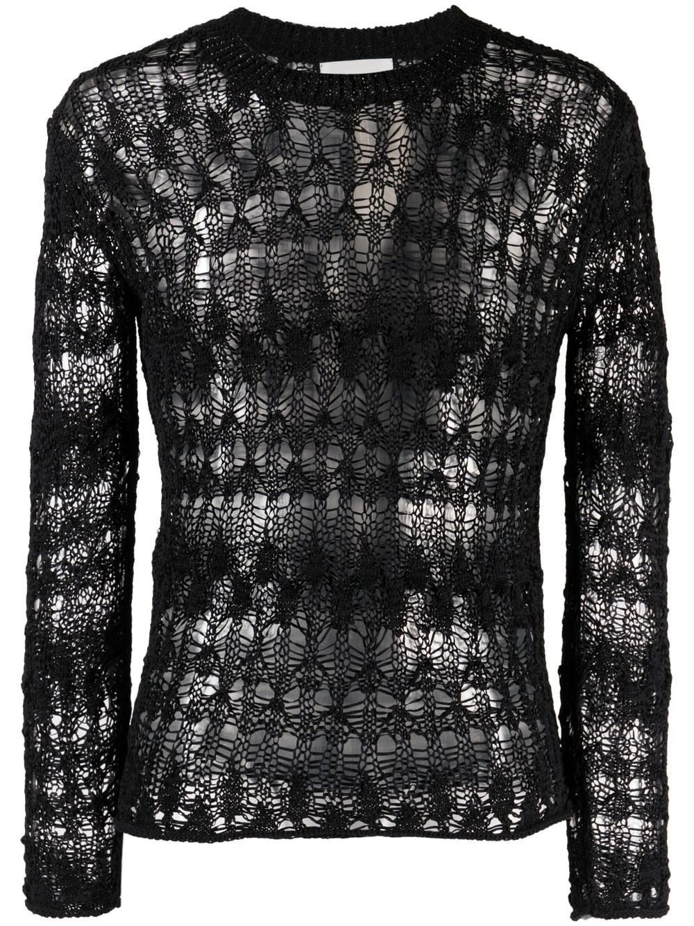 Shop Isabel Marant Open-knit Crochet Jumper In Black