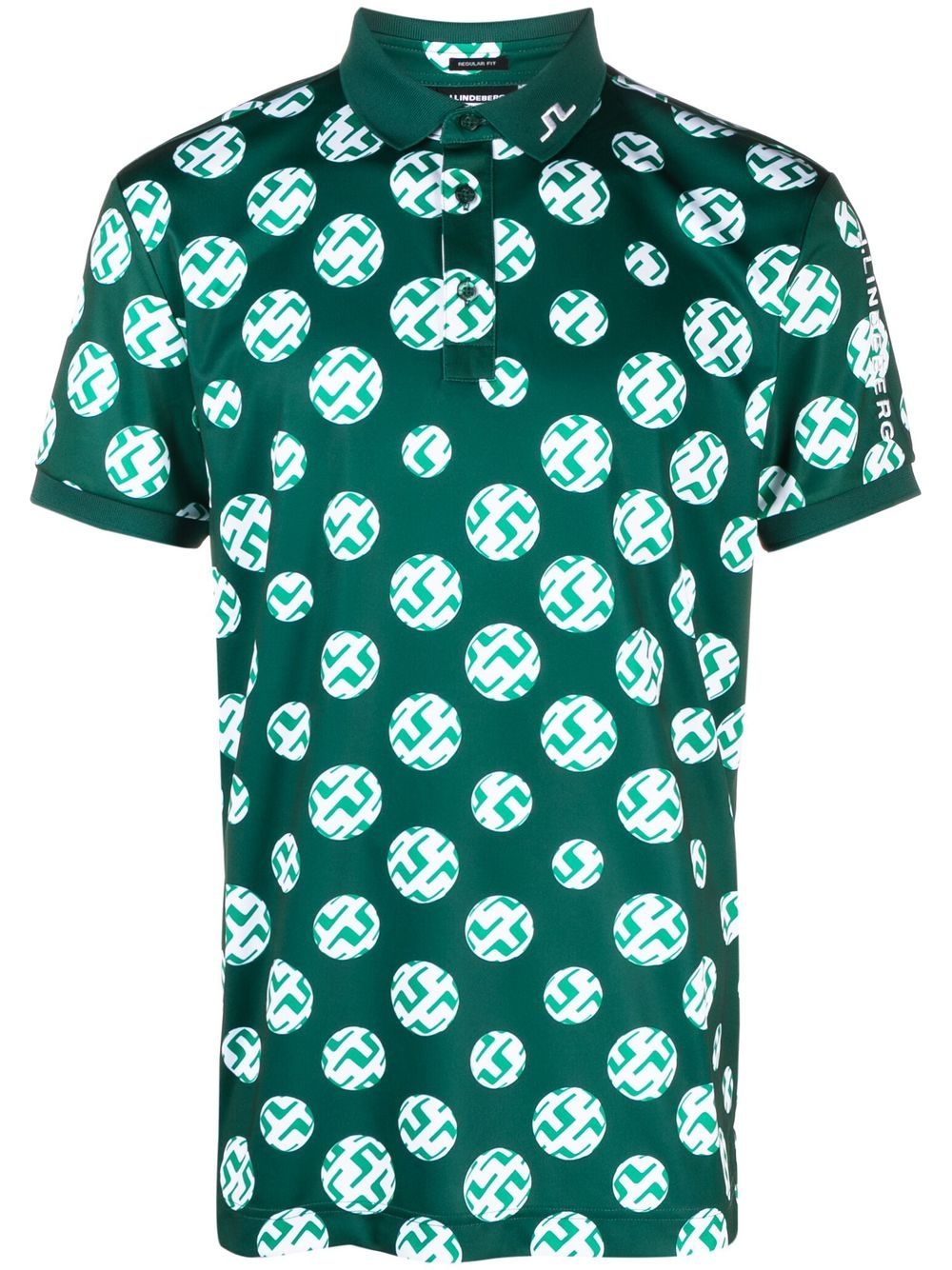 

J Lindeberg Tour Tech graphic-print polo - Green