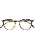 Garrett Leight Carlton round-frame glasses - Brown