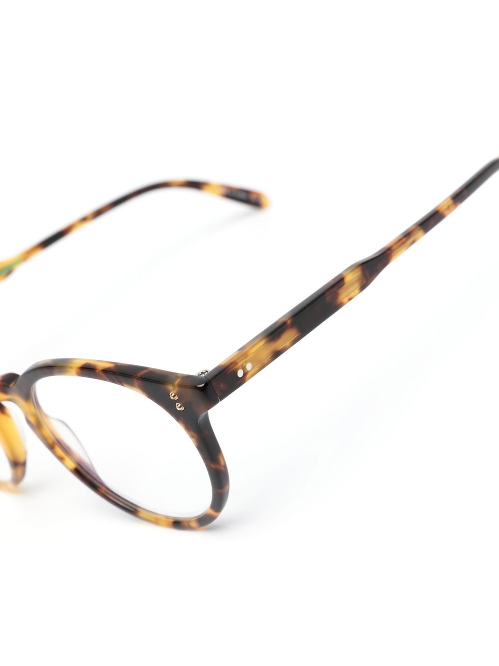 Shop Garrett Leight Carlton Round-frame Glasses In Brown