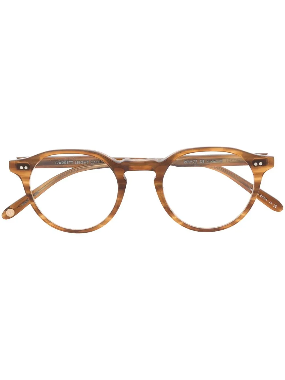 

Garrett Leight lentes Royce con armazón redonda - Marrón