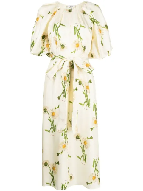 Oroton puff-sleeved long dress