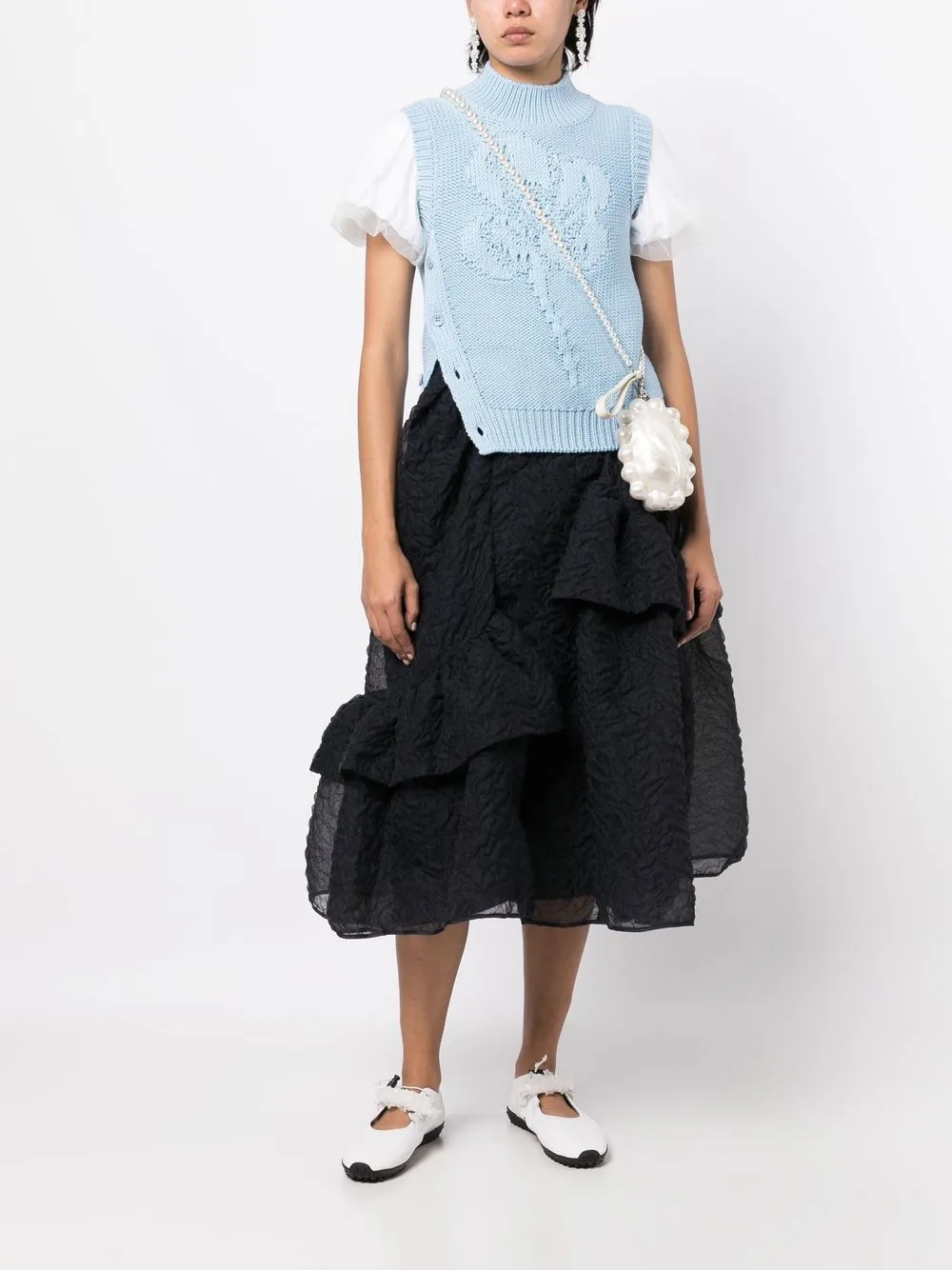 Cecilie Bahnsen Gelaagde rok - Blauw