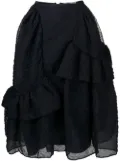 Cecilie Bahnsen textured tiered midi skirt - Blue