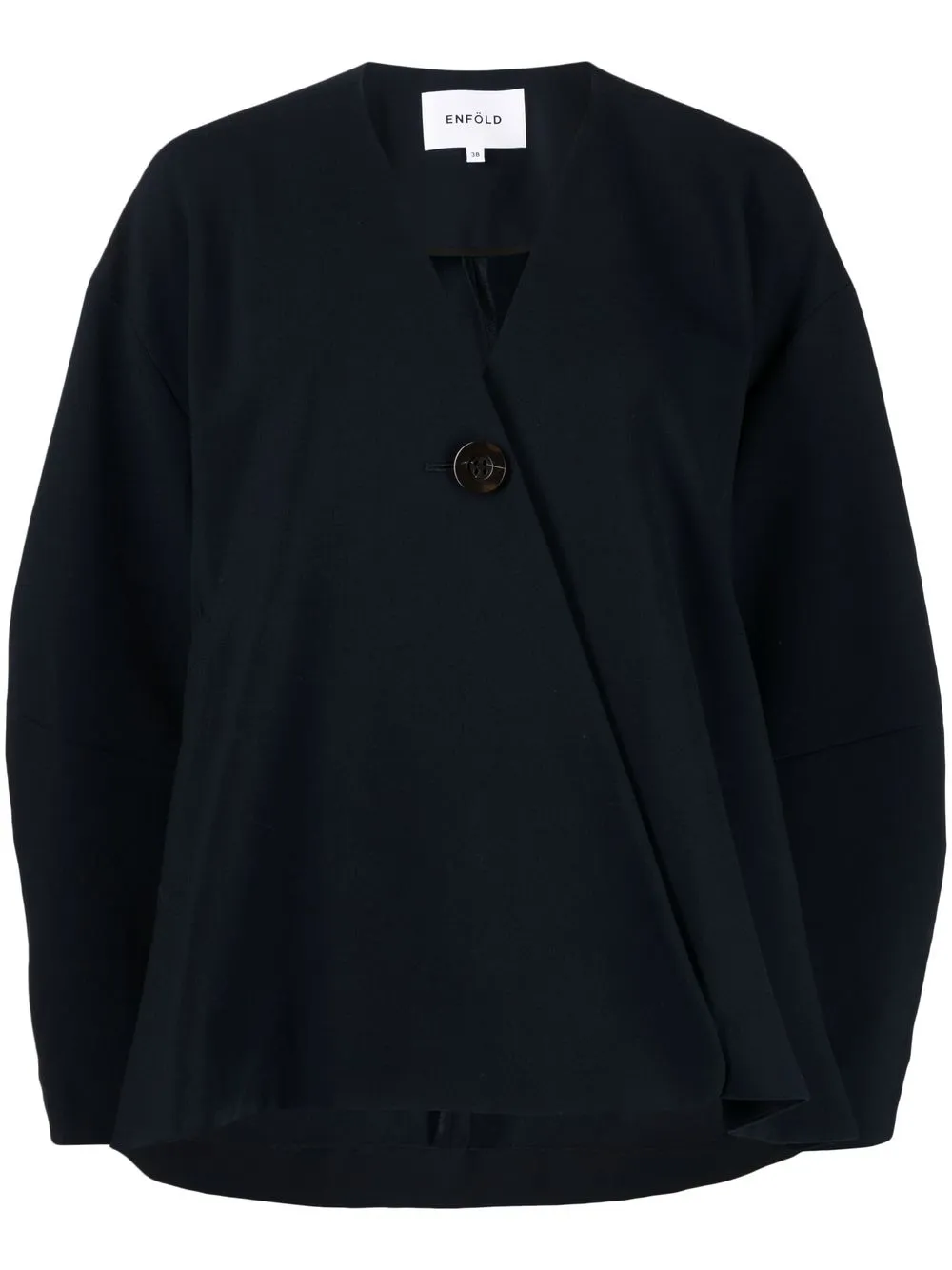 

Enföld wrap-style button-up blouse - Blue