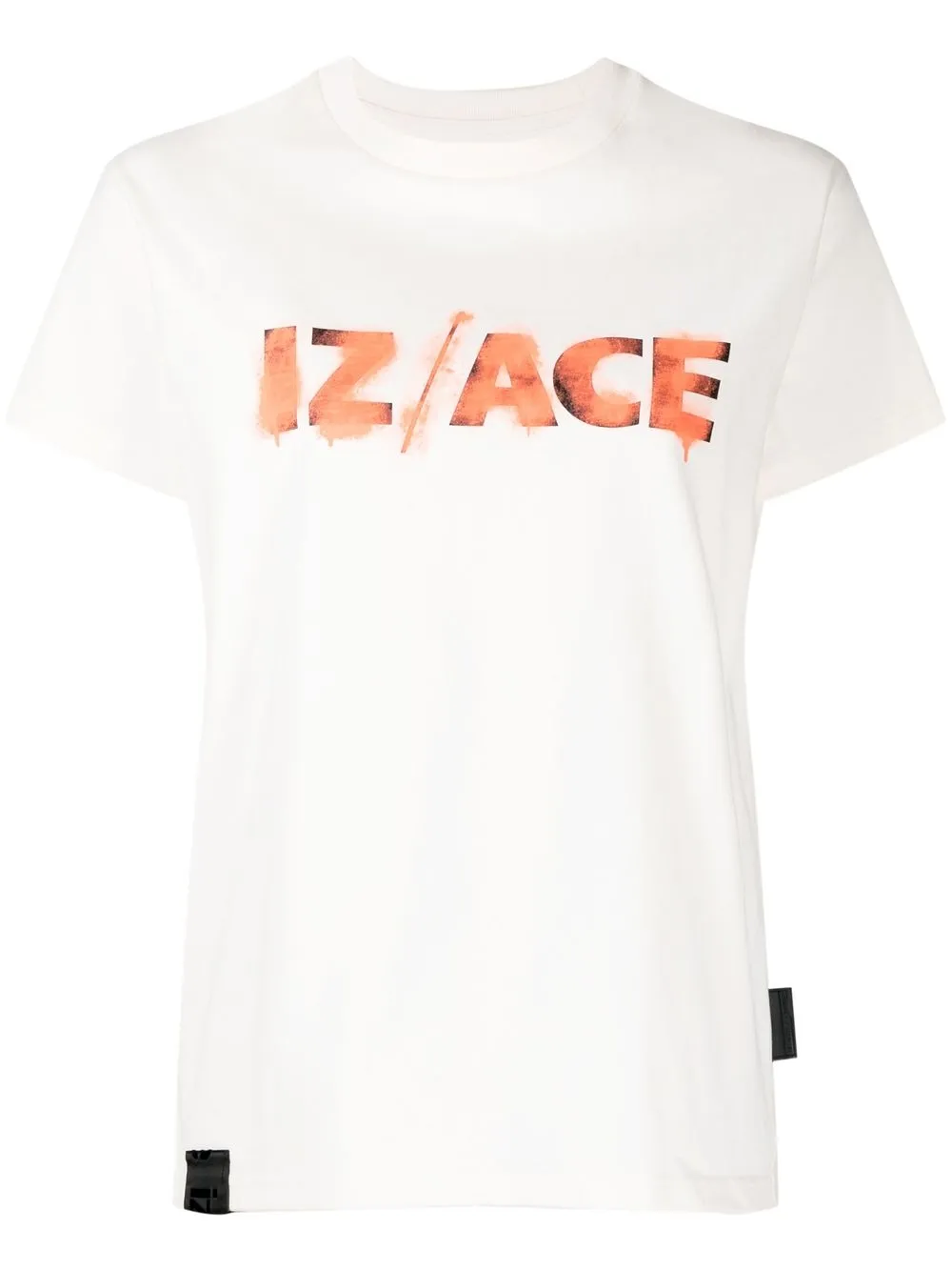 

izzue playera manga corta con logo estampado - Blanco