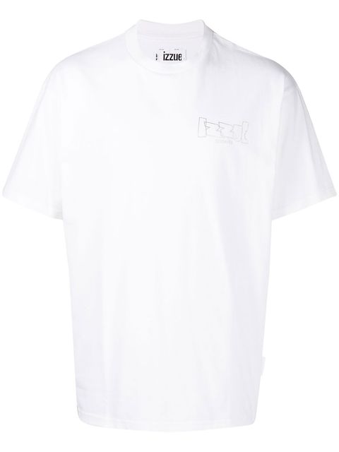 izzue T-Shirt mit Logo-Print