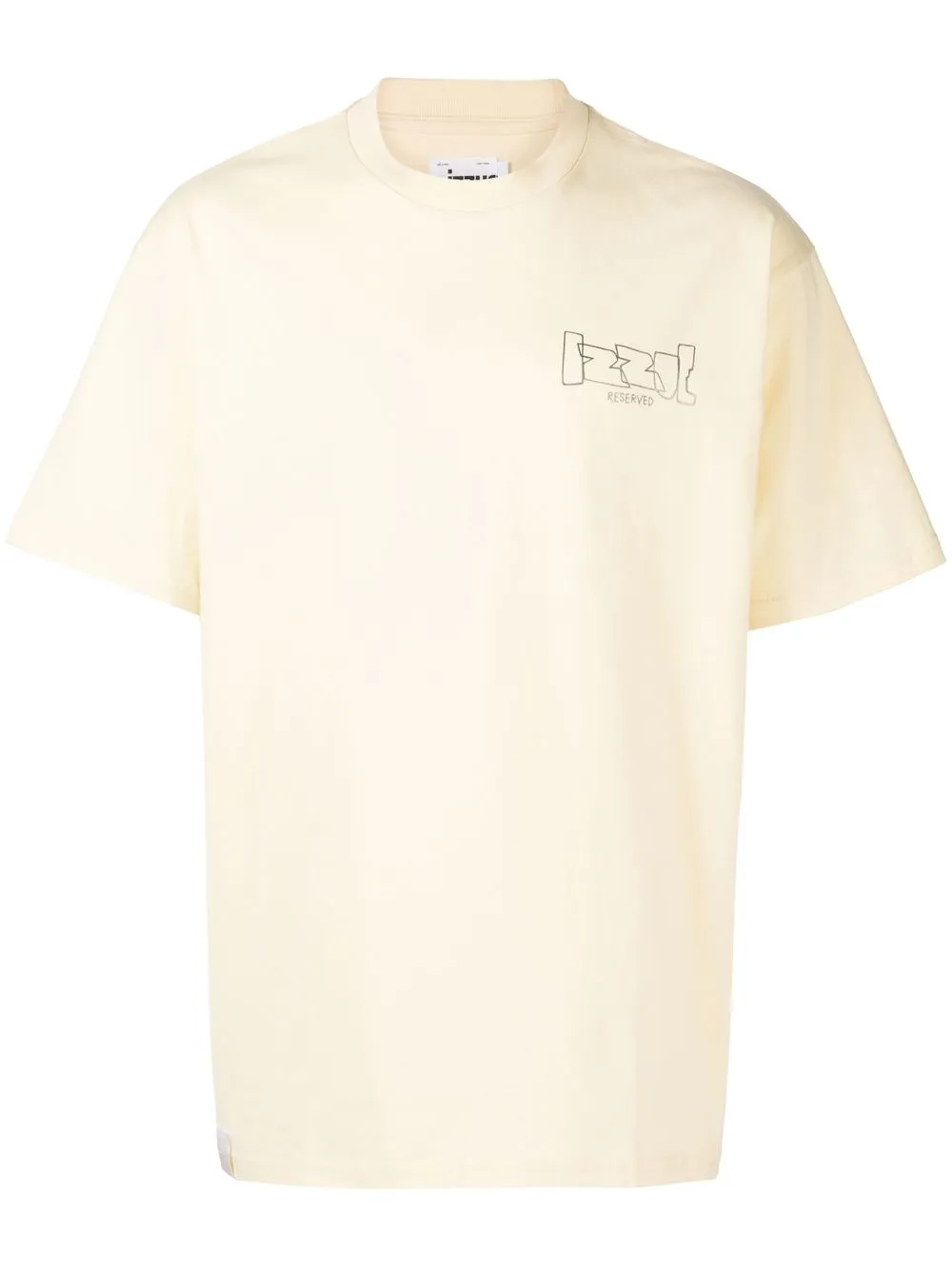 

izzue logo-print cotton T-shirt - Yellow