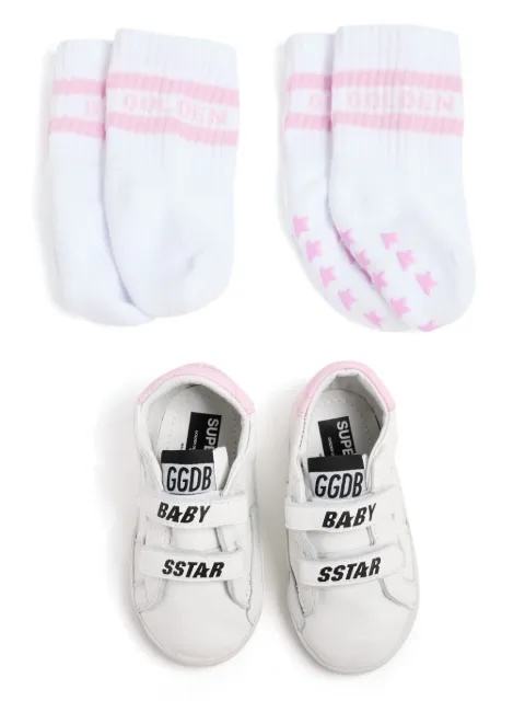 Golden Goose Kids Sstar colour-block sneakers (set of two)