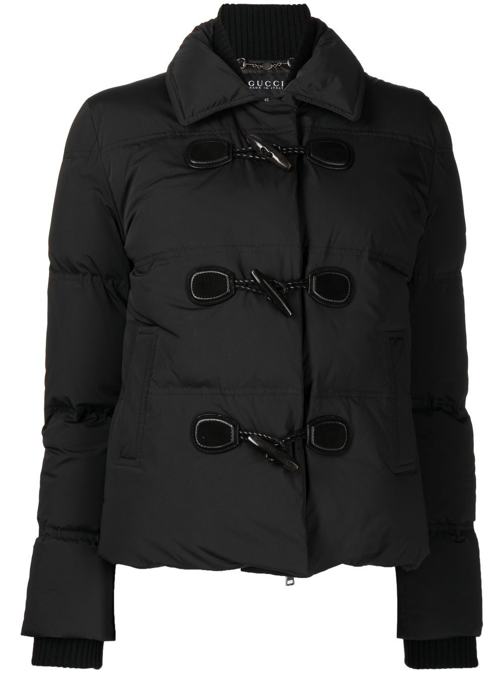 Gucci Padded Duffle Jacket In Black