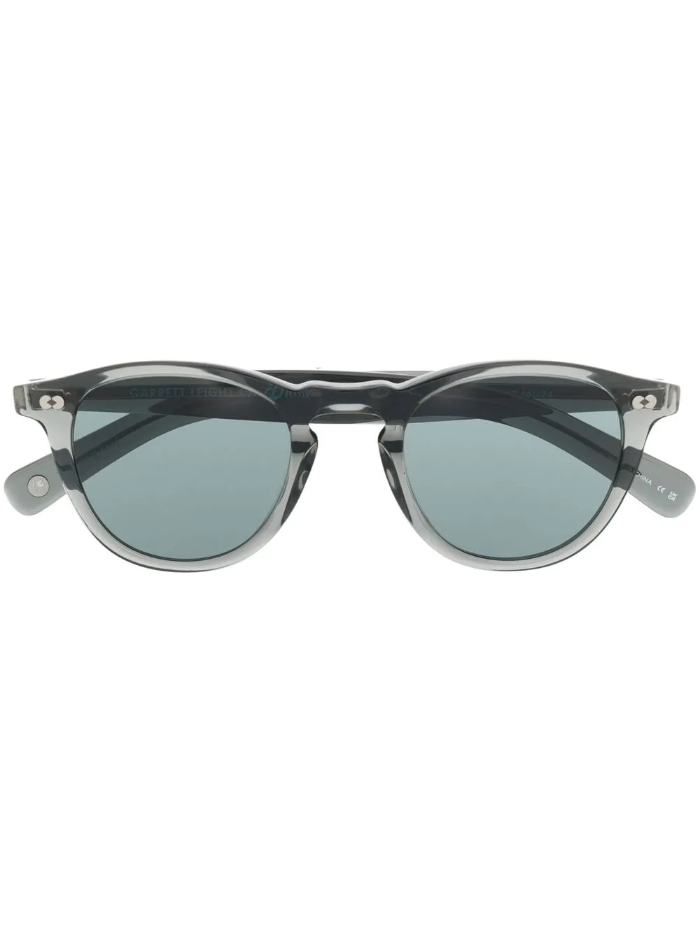 Garrett Leight Hampton round-frame glasses | Grey | Image 1