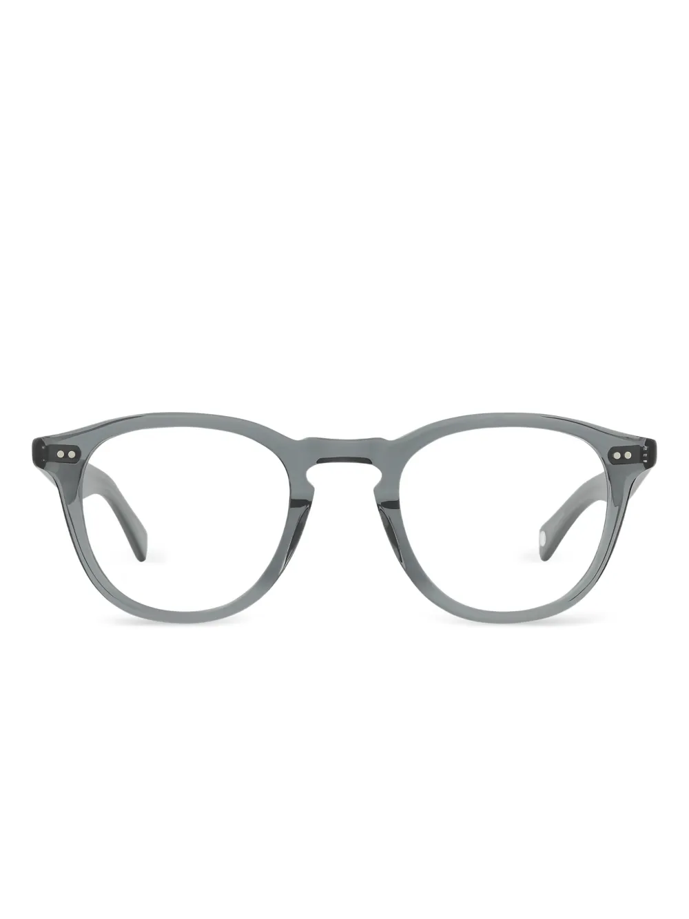 Garrett Leight Hampton round-frame glasses | Grey | Image 1