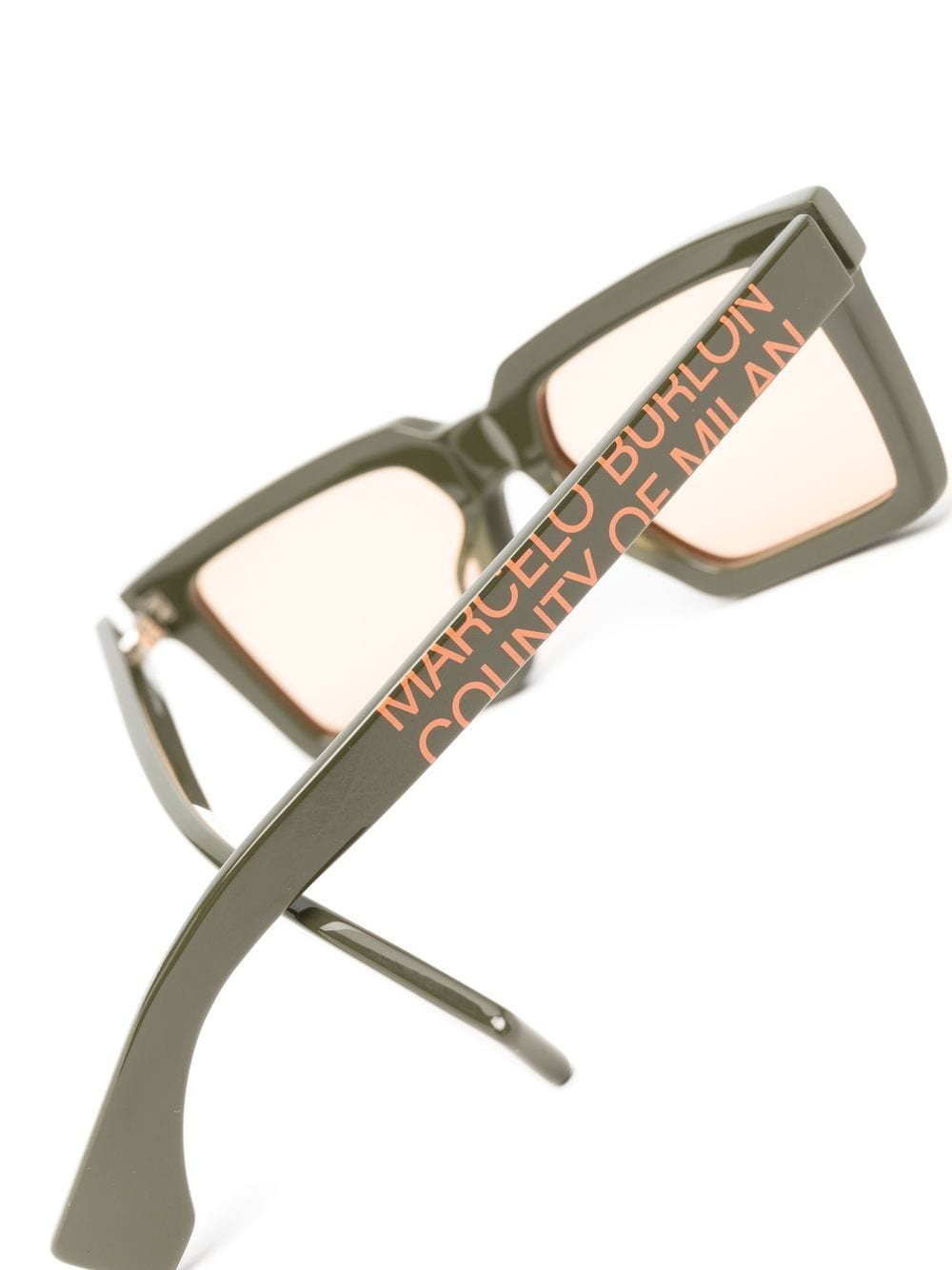 Shop Marcelo Burlon County Of Milan Paramela Square-frame Sunglasses In Grün