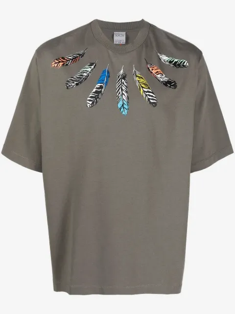COUNTY OF MILAN feathers detail T-shirt 