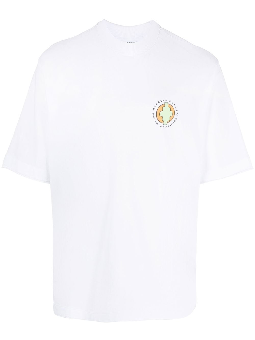 Shop Marcelo Burlon County Of Milan Sunset Bird Logo-print T-shirt In White