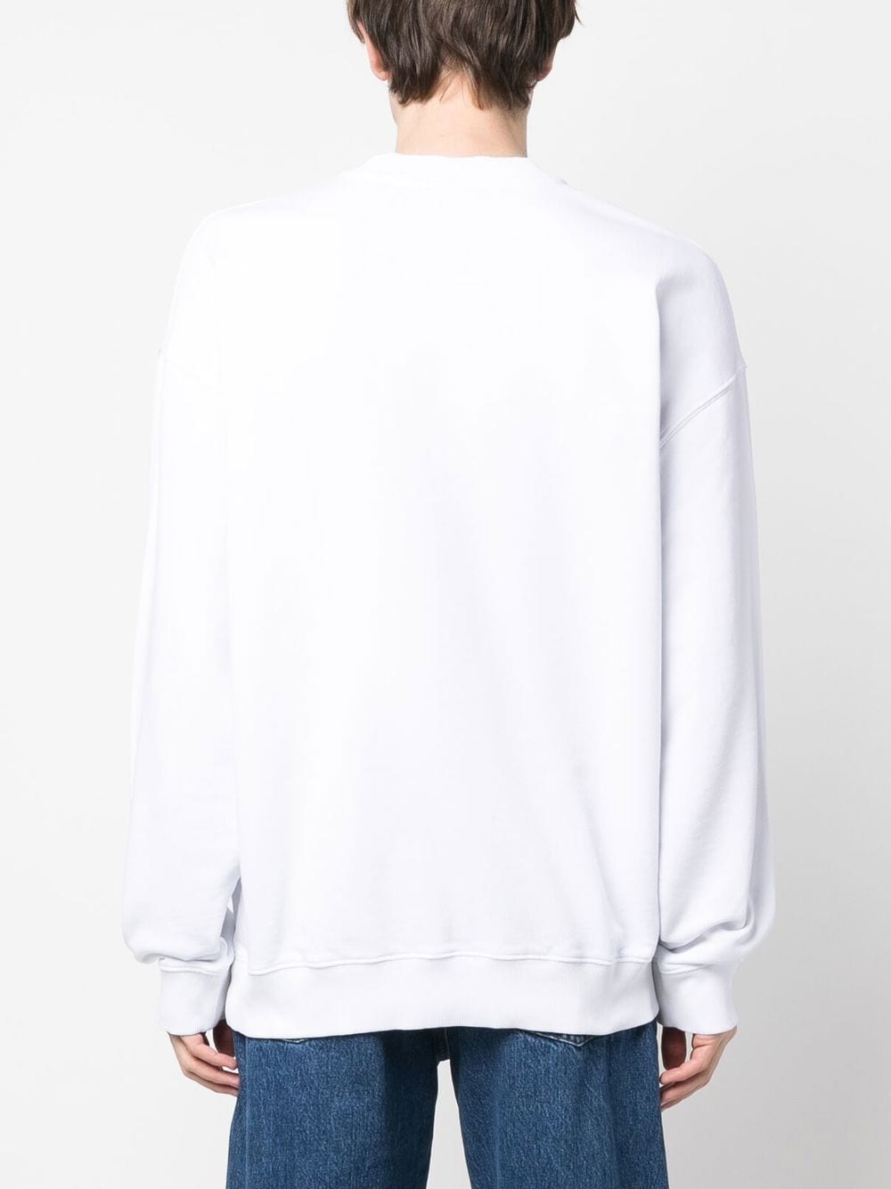 Shop Marcelo Burlon County Of Milan County Peace Organic Cotton Sweatshirt In White