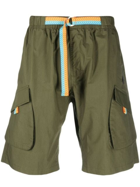 Marcelo Burlon County of Milan contrasting-belt cotton cargo shorts