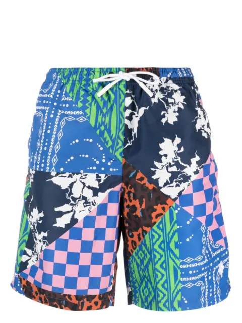 Marcelo Burlon County of Milan patchwork-print swim shorts