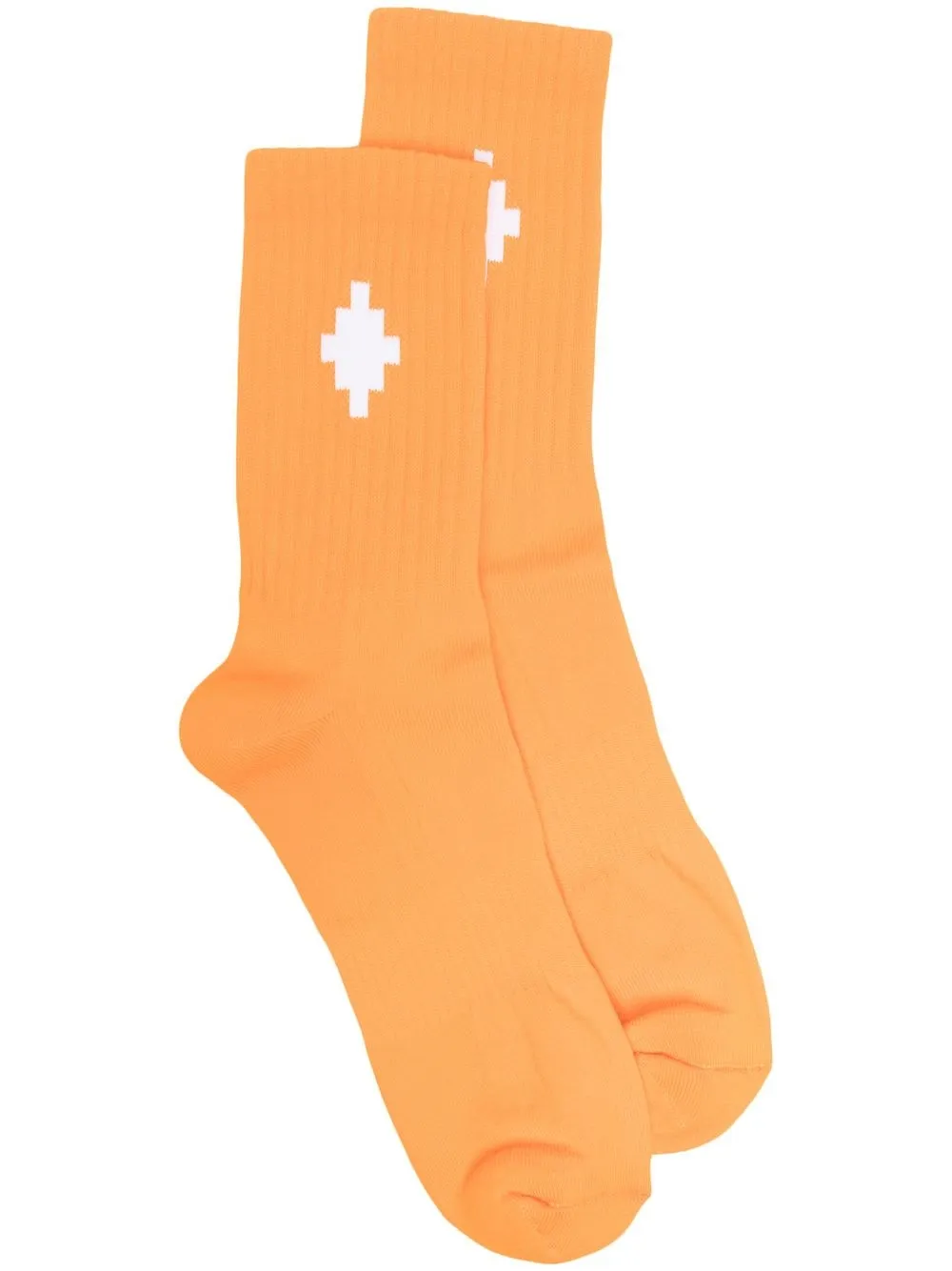 Marcelo Burlon County Of Milan Cross Sideway Short Socks In Orange