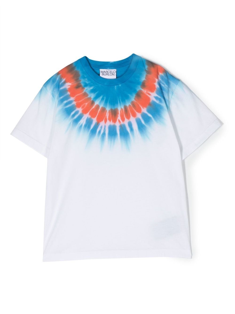 Marcelo Burlon County Of Milan Kids' Tie-dye Cotton T-shirt In Weiss