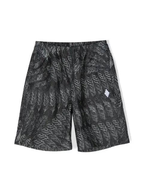 Marcelo Burlon County Of Milan Kids feather-print denim shorts