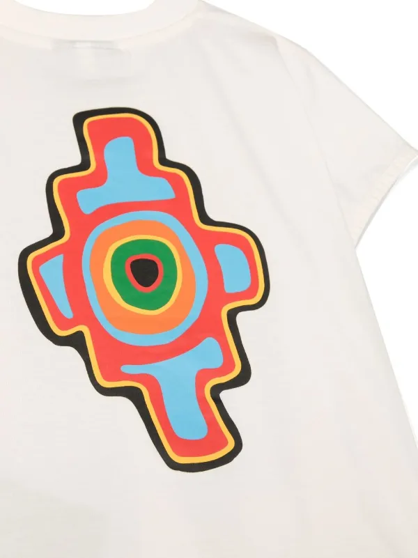 Marcelo Burlon County Of Milan Kids Sunset Cross Fringed T