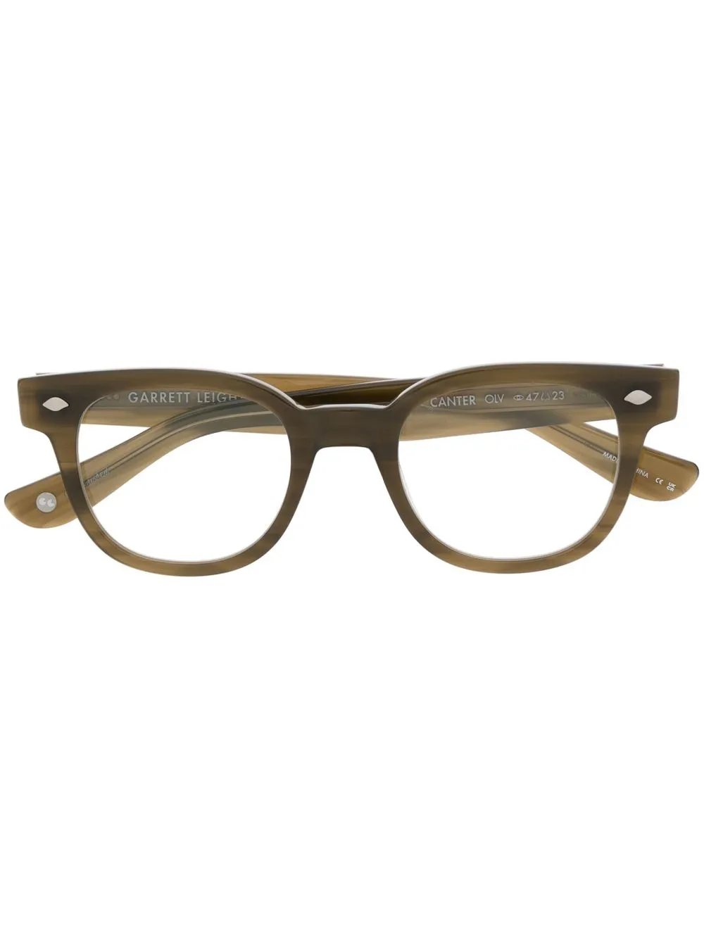 

Garrett Leight Canter square-frame glasses - Brown