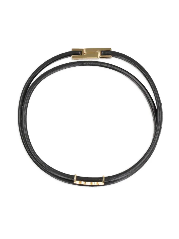 Saint Laurent レザーブレスレット | ブラック | FARFETCH JP