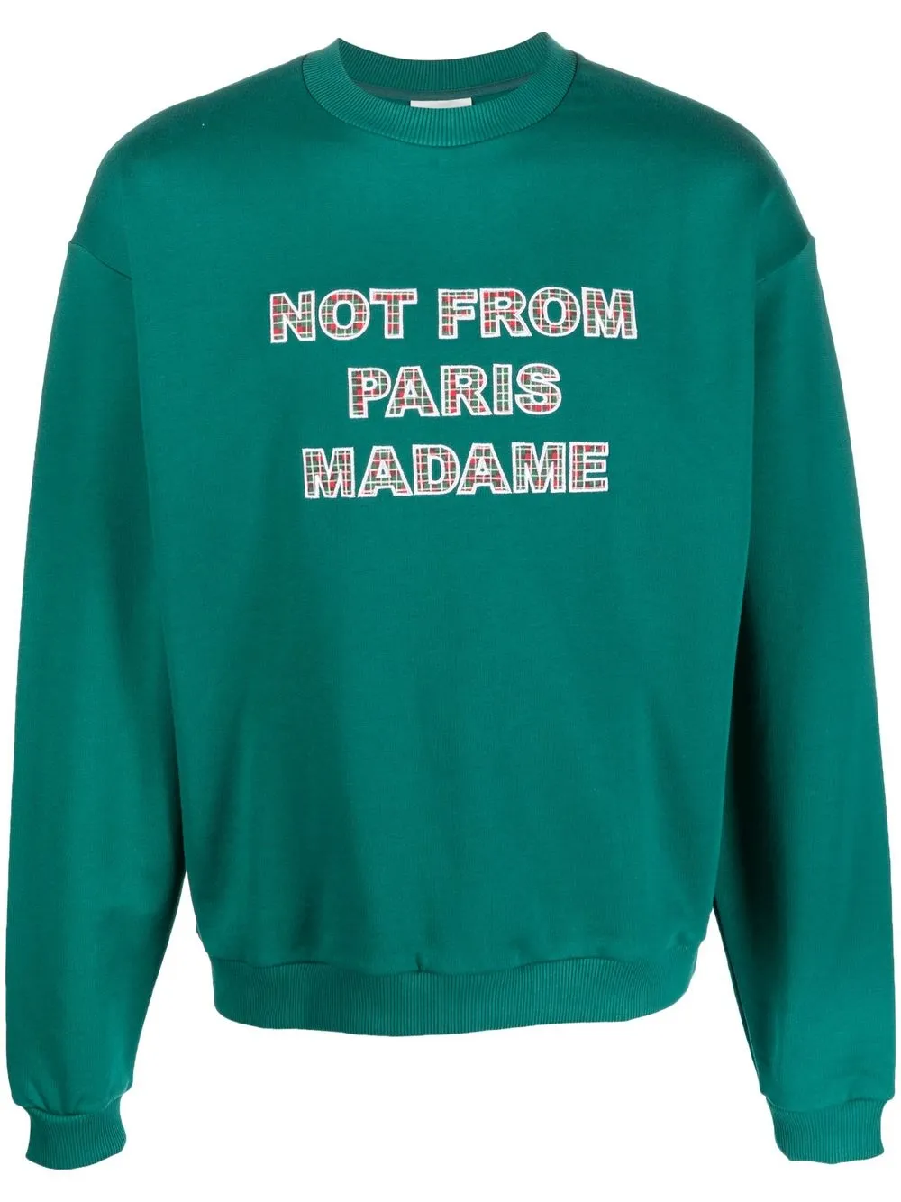 DRÔLE DE MONSIEUR SLOGAN-PRINT COTTON SWEATSHIRT