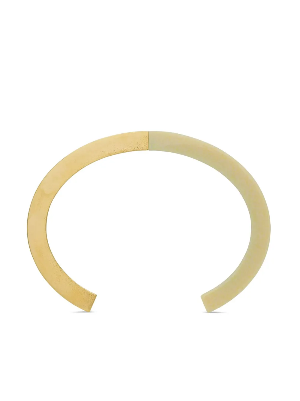 Saint Laurent Women's Duet Bracelet In Metal And Resin In Light Bronze Ivory