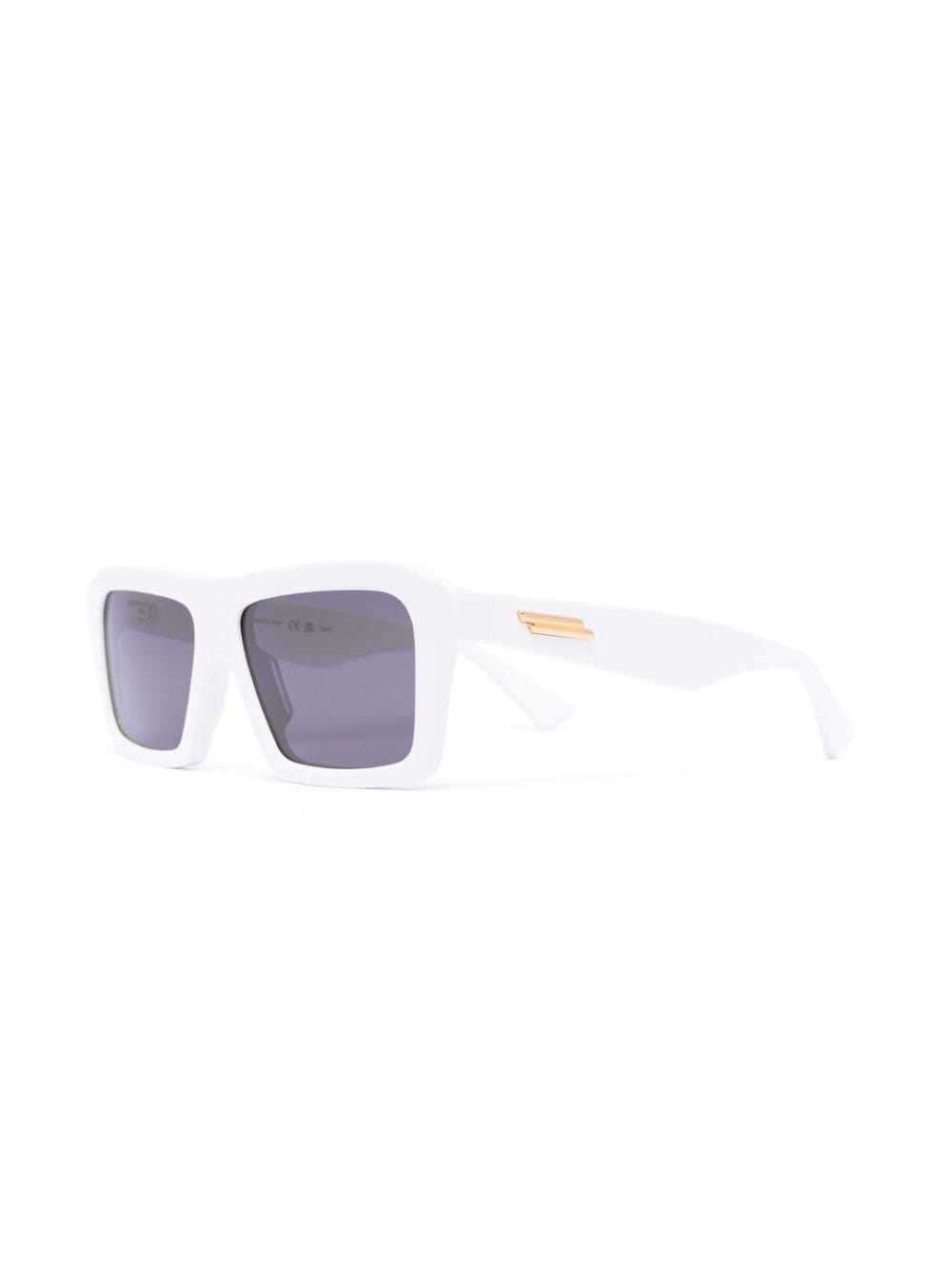 Bottega Veneta Eyewear Zonnebril met rechthoekig montuur - Wit