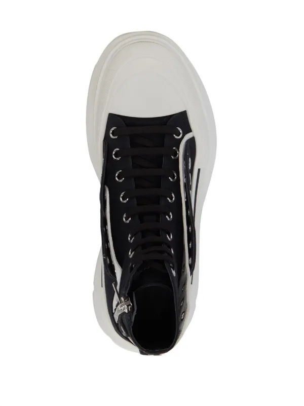 ★alexander mcqueen★ Shearling Tread Slick Sneakers Black O 27346609_57174190_600.jpg