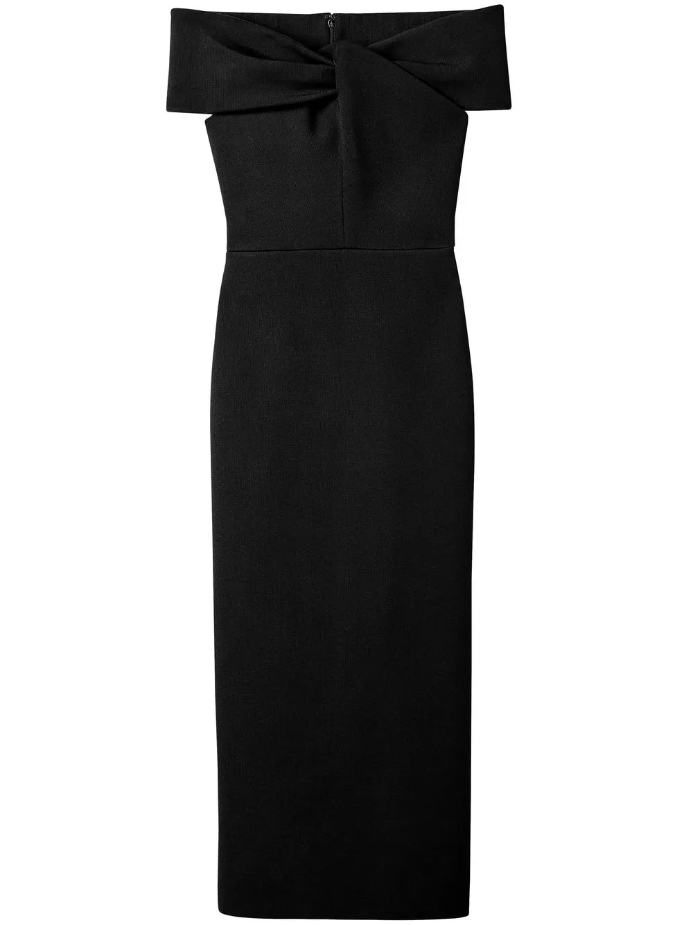 

St. John vestido midi con hombros descubiertos - Negro