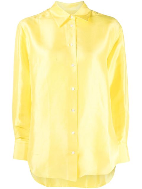 Oroton T-Shirt in Satin-Optik
