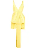 Oroton V-neck ruffled mini dress - Yellow