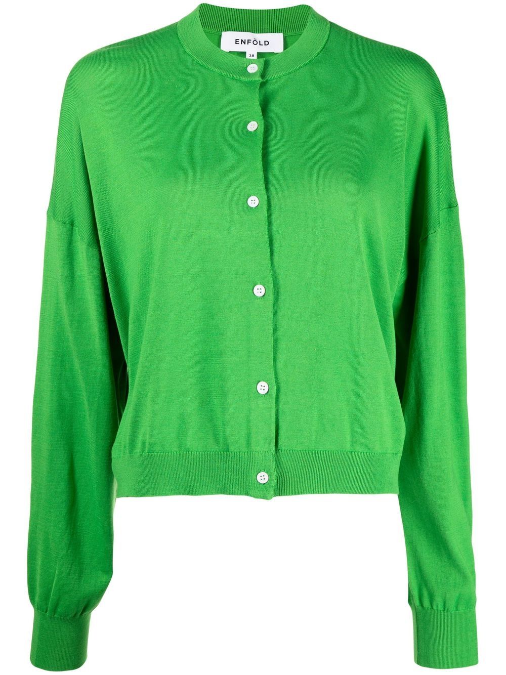 Enföld Silk-cotton Cardigan In Green