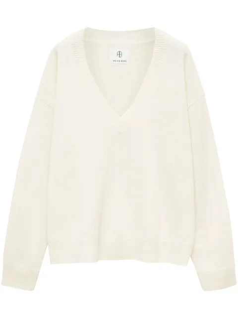ANINE BING Lee V-neck cashmere jumper