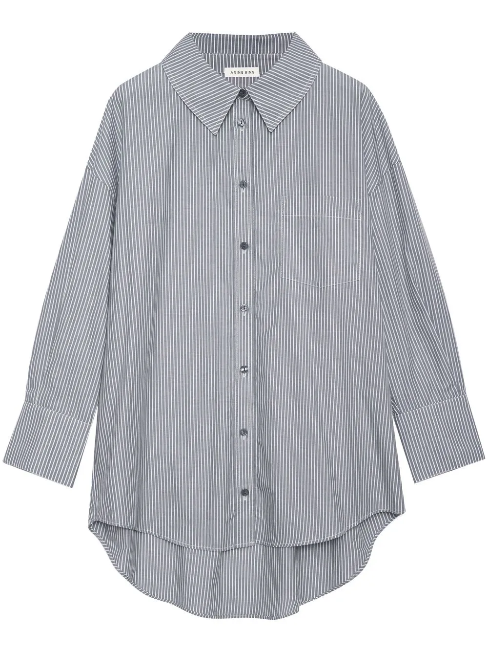 

ANINE BING camisa manga larga con motivo de rayas - Gris
