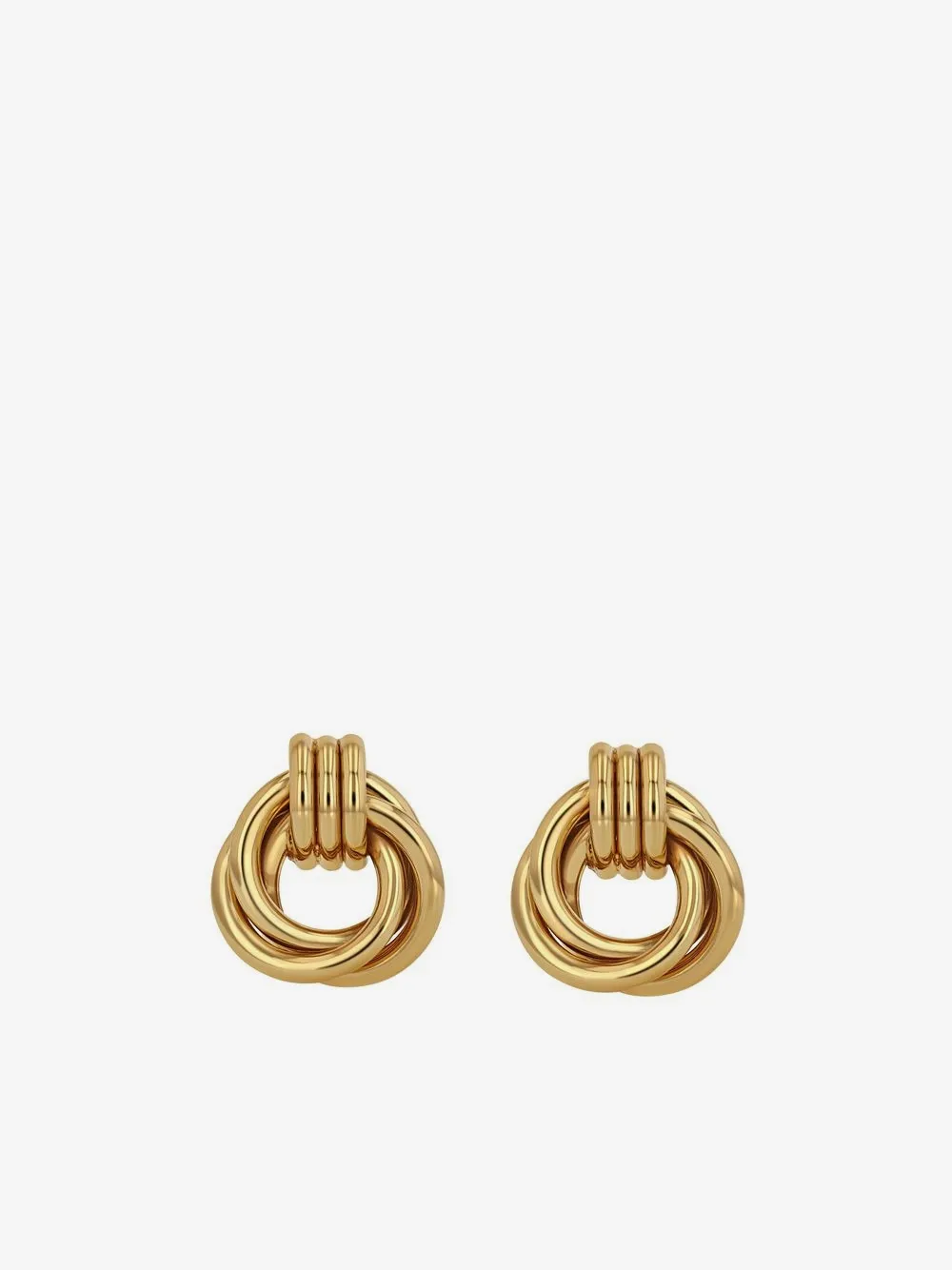 Triple Knot gold-tone earrings